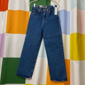 Levi's Ribcage Straight high-waisted straight leg blue jeans NWT